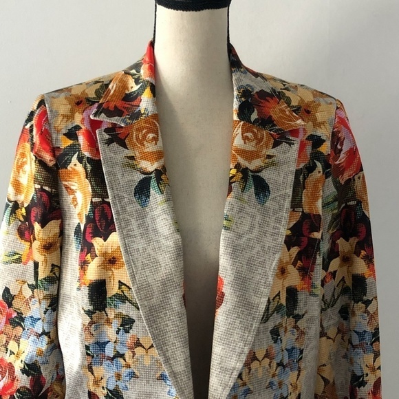 Cara Lotti Floral Print Blazer Size 48 - Picture 2 of 7